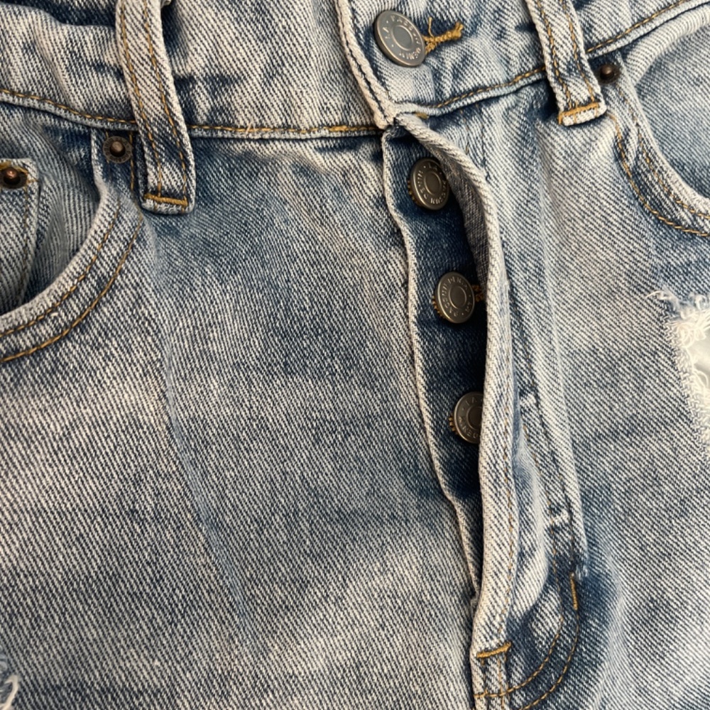 Pacsun Distressed Wide Leg Light Blue Denim Baggy Jeans Size 27 - Picture 5 of 9